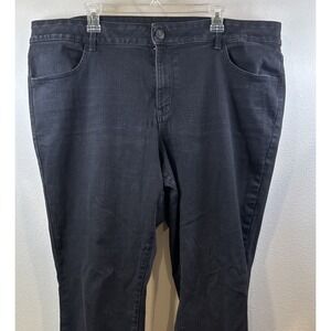 Maurices Womens JEANS 24 Black‎ Denim Mid-Rise Stretch